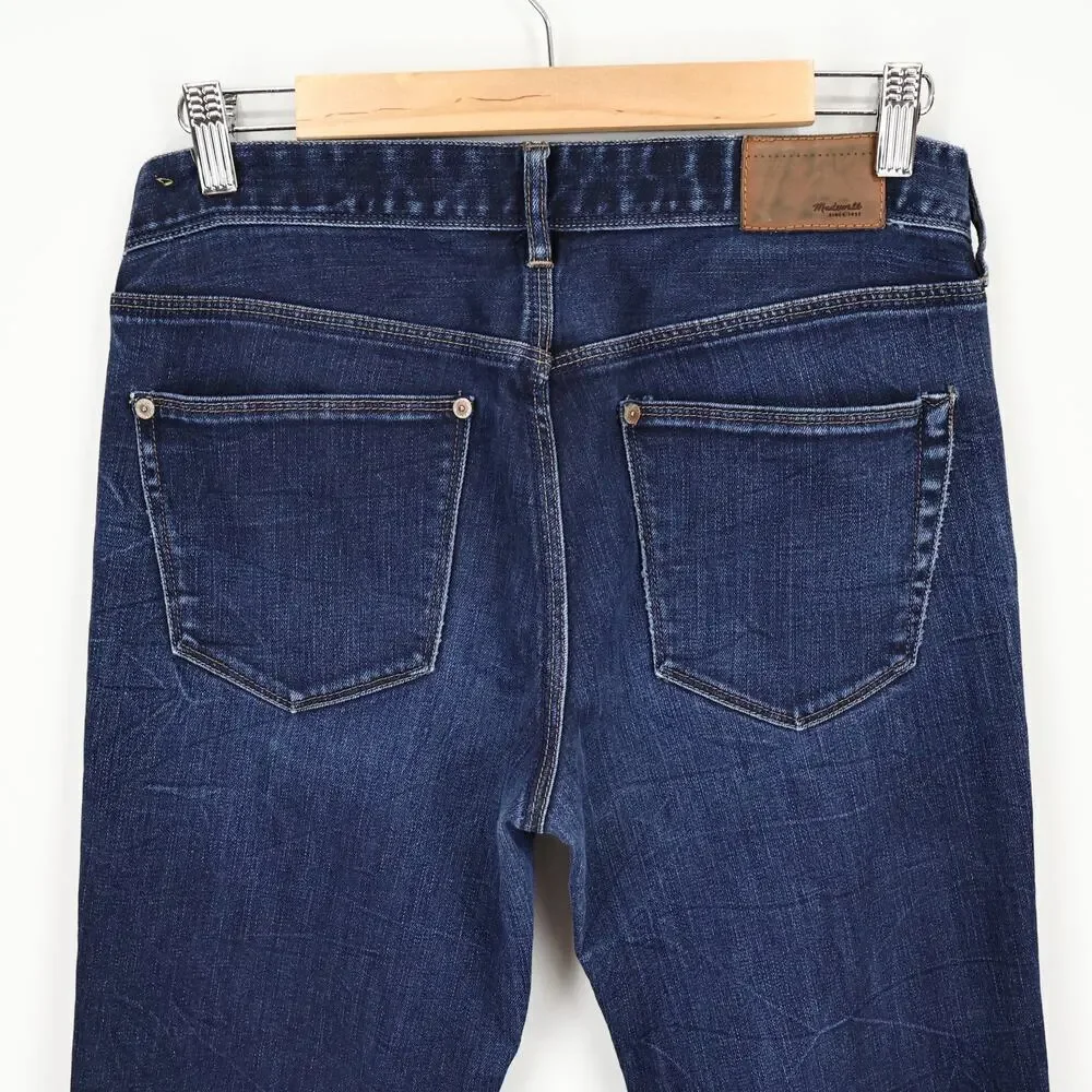 Madewell Men's Boot Legger Dark Wash Denim Jeans Size 28x32